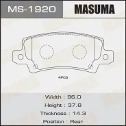 ������� ����. ����. Toyota Corolla (UK) 1.4-2.0D 02-06/Corolla Verso 1.4 (UK) 1.4-2.0D 02-04 Masuma MS-1920 ����