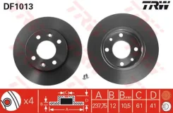 ����. ���� ���. [238x12] 4 ���. Renault R21/R19 86>/Clio 1,2-1,4 90 TRW DF1013 ����